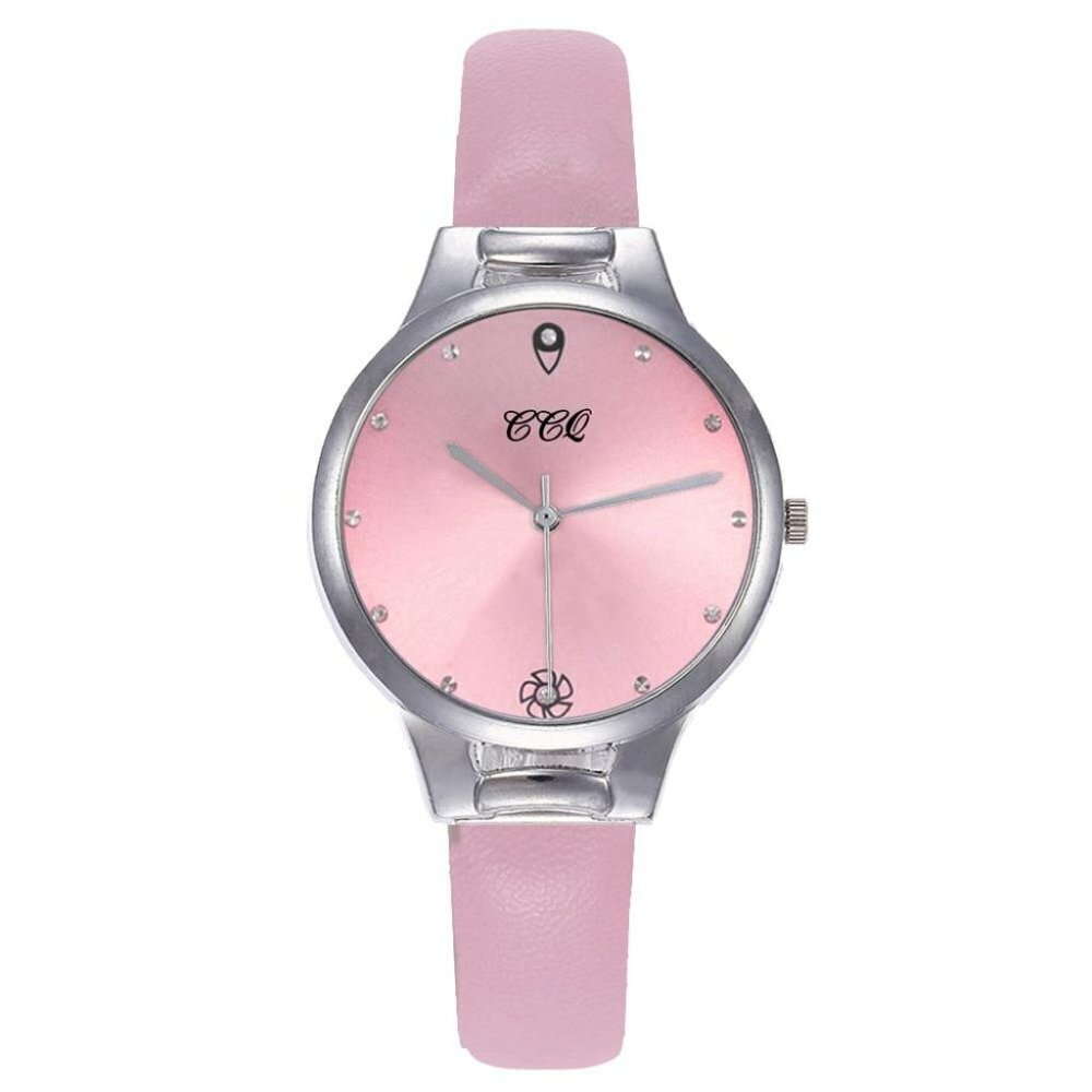 Rhinestone Dial Wristwatch